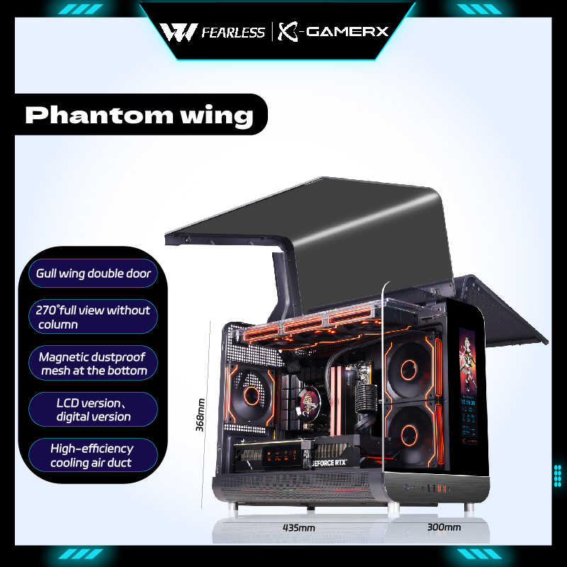 Pc Gaming Water Cooling - PowerTrain X-GAMERX Phantom Wing MATX PC-gamingbehuizing