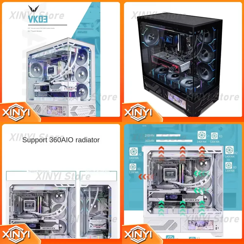 Pc Gaming Water Cooling - Valkyrie VK03 Witte Aluminium Gaming PC-kast