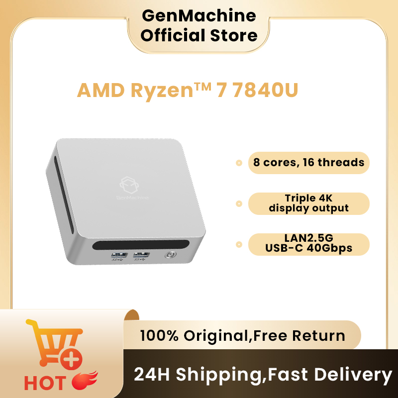 Pc Gaming Ryzen - GenMachine Mini PC USB4 2.5G LAN