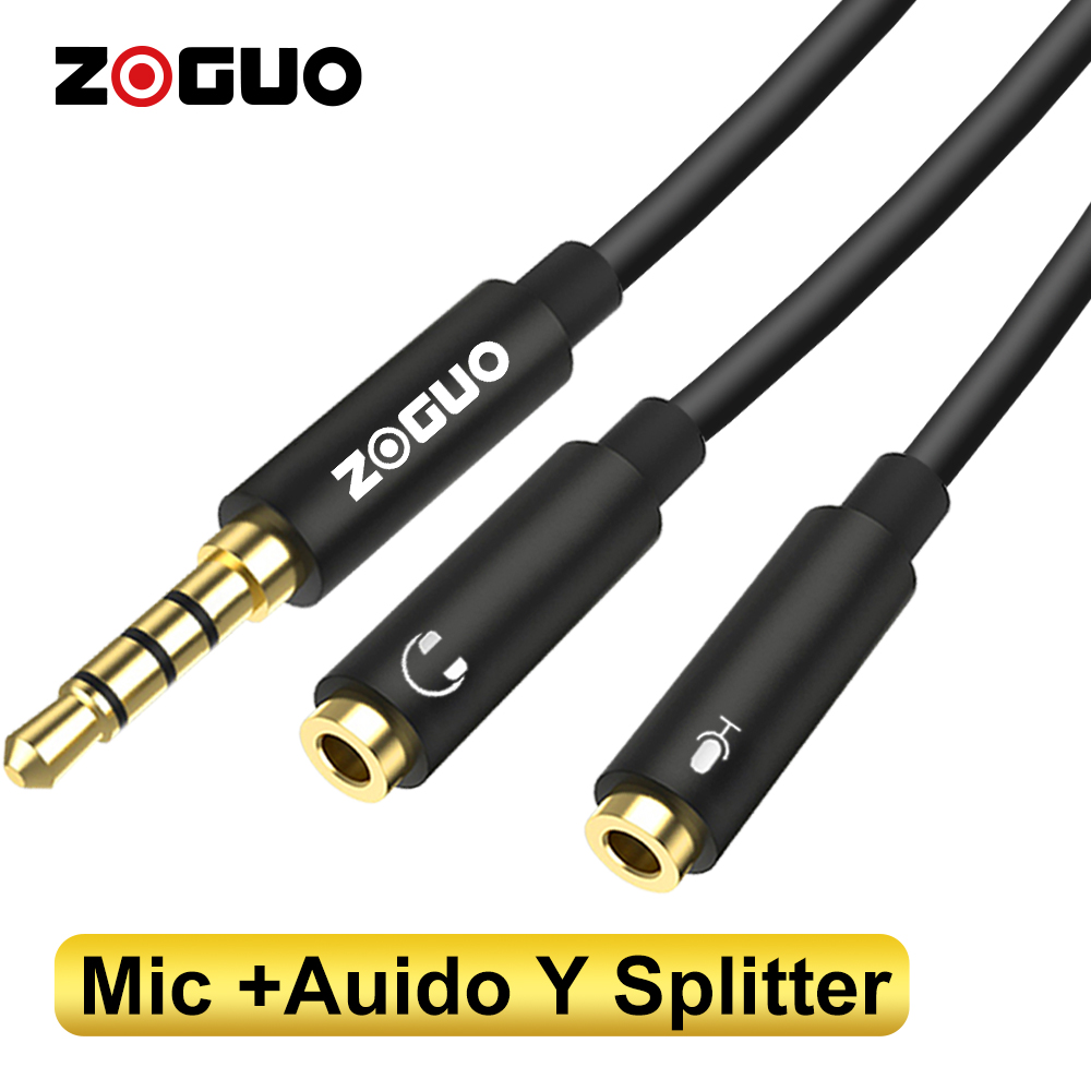 Pc Gaming Earbuds - Zoguo Audio Splitter Trrs Hoofdtelefoon Adapter