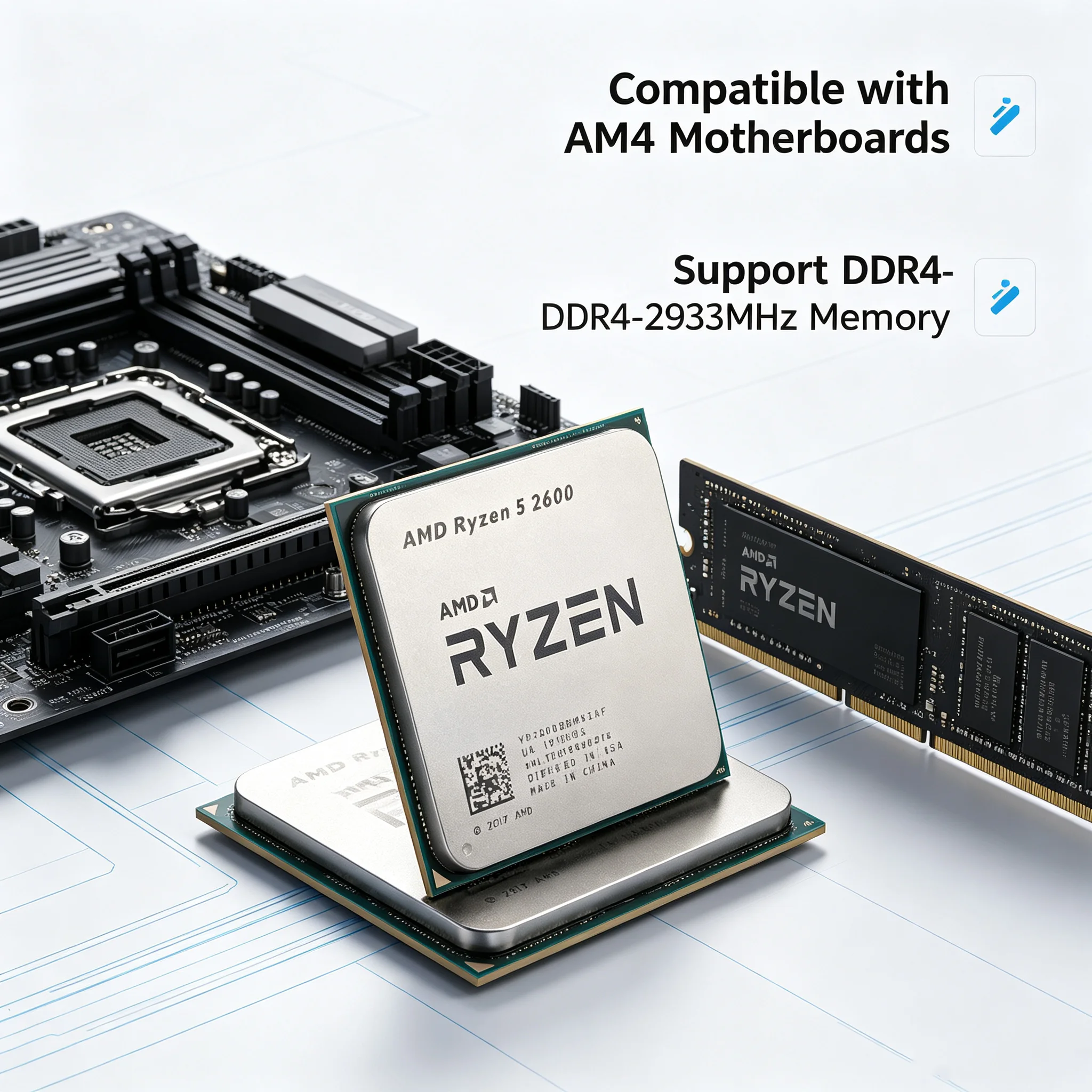Pc Gaming Amd Ryzen 5 - AMD Ryzen 5 2600 Processor 3,4