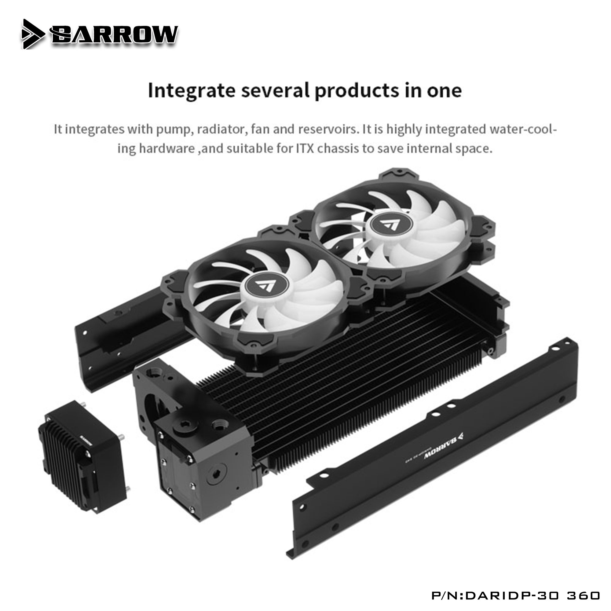 Pc Gaming Water Cooling - Barrow DARIDP-30 PC Waterkoelingsset 240/360MM met