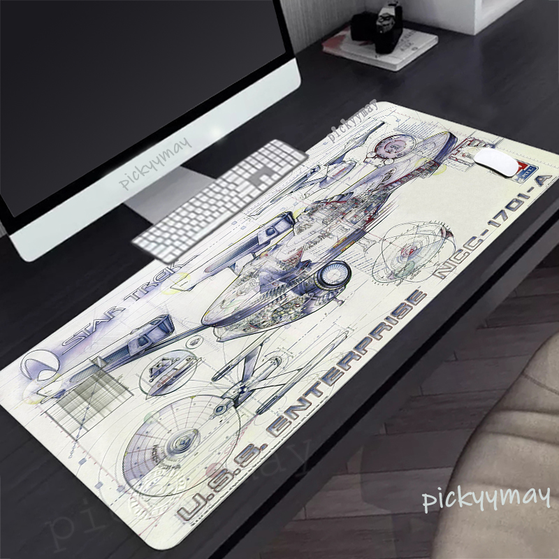 Pc Gaming Drawing - Grote Gaming Muismatten Ruimtevaartuig Tekeningen Muismat