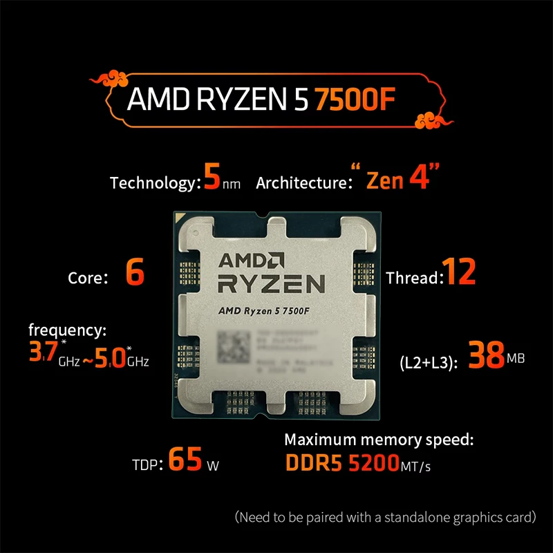 AMD Ryzen 5 7500F 3,7GHz 6-Cor - Pc Gaming Amd Ryzen 5 recensie en prijs