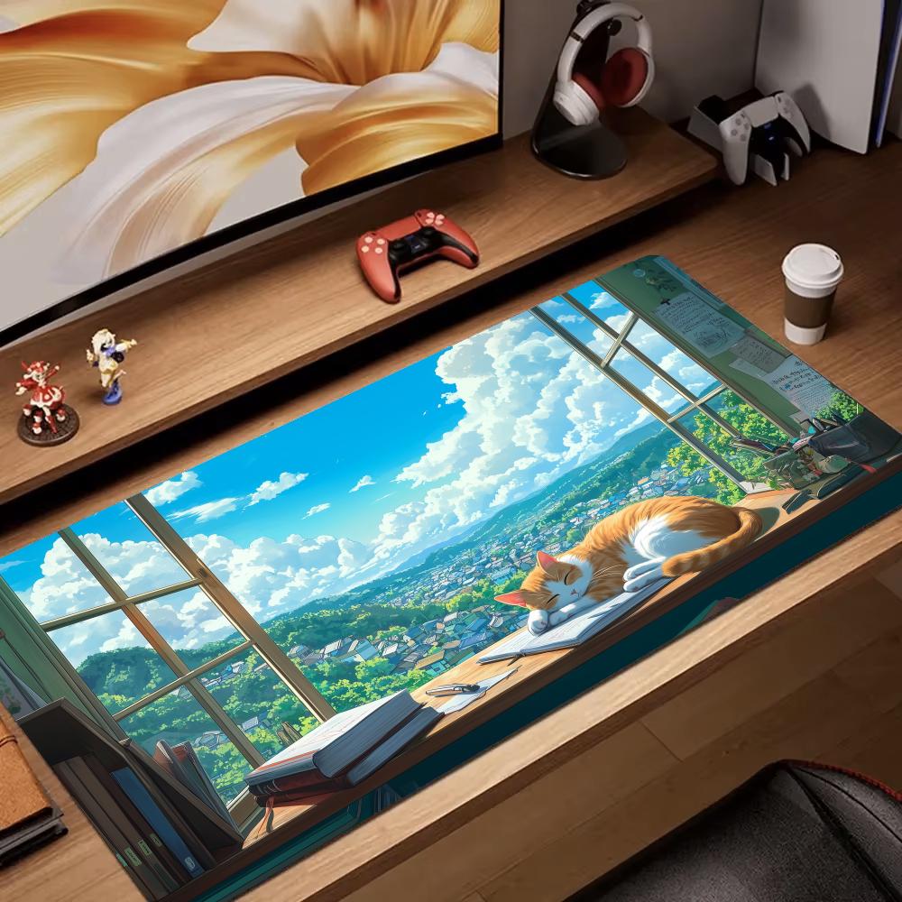 Zomerlandschap en oranje kat m - Pc Gaming Orange recensie en prijs