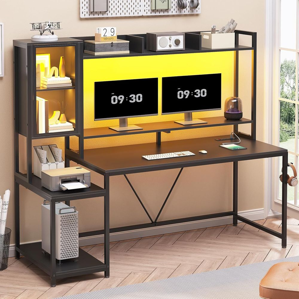 60'' gamingbureau met opbergru - Pc Gaming Usa recensie en prijs