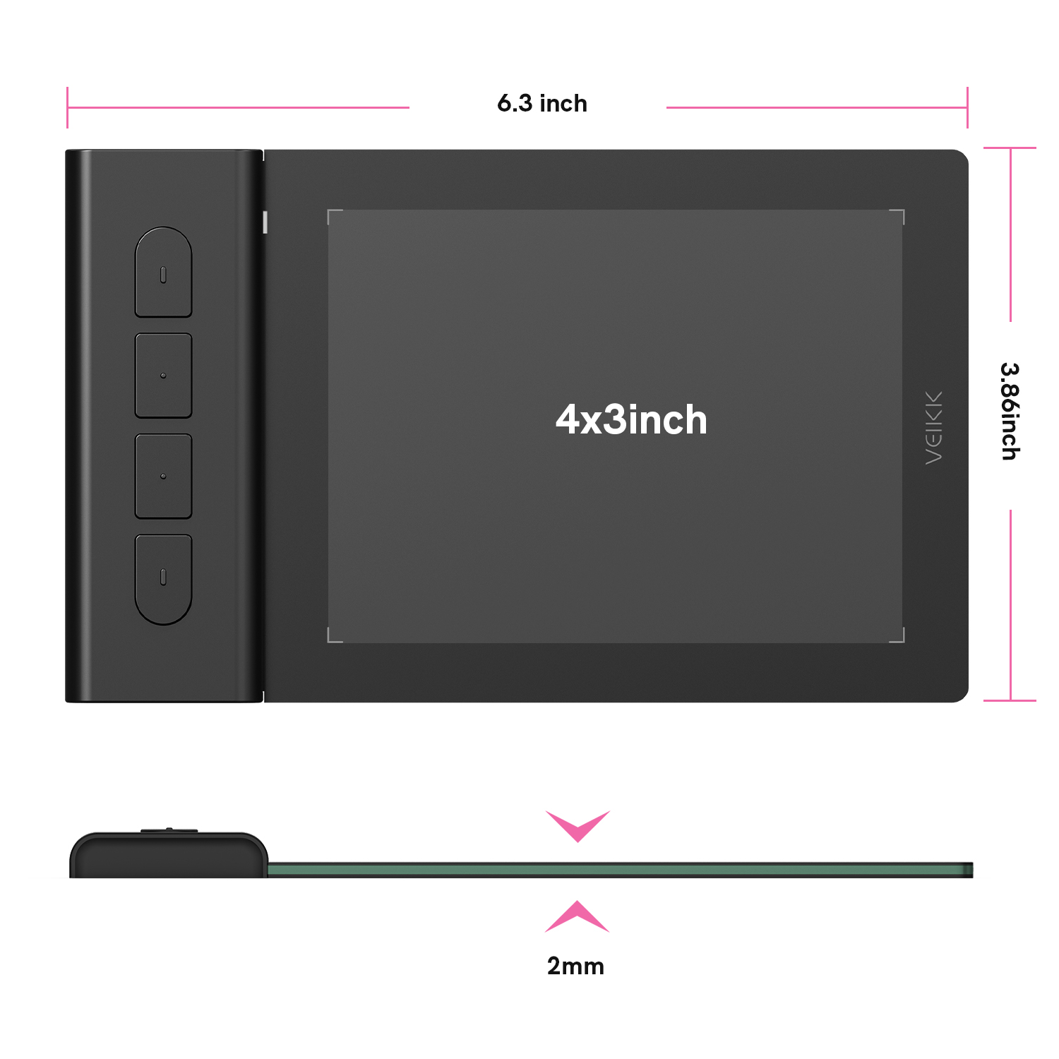 Veikk Vk430 Grafische Tekentab - Pc Gaming Drawing recensie en prijs