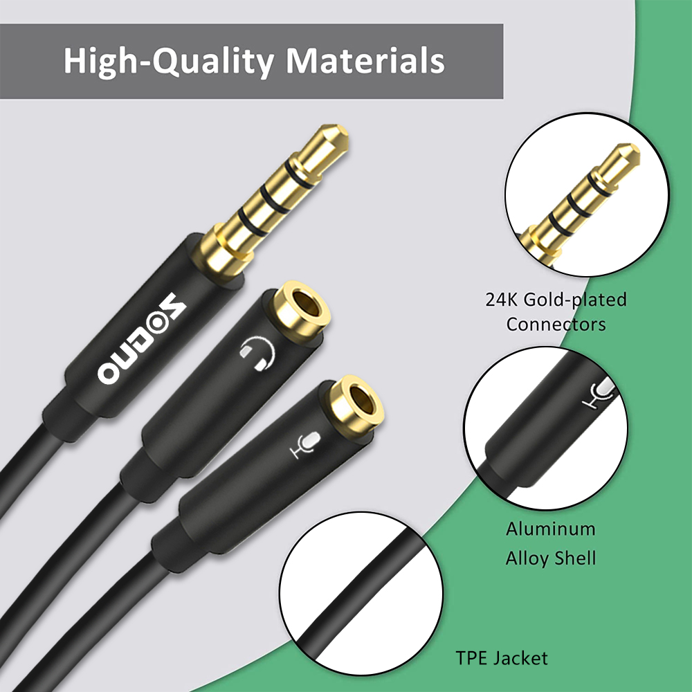 Zoguo Audio Splitter Trrs Hoof - Pc Gaming Earbuds recensie en prijs