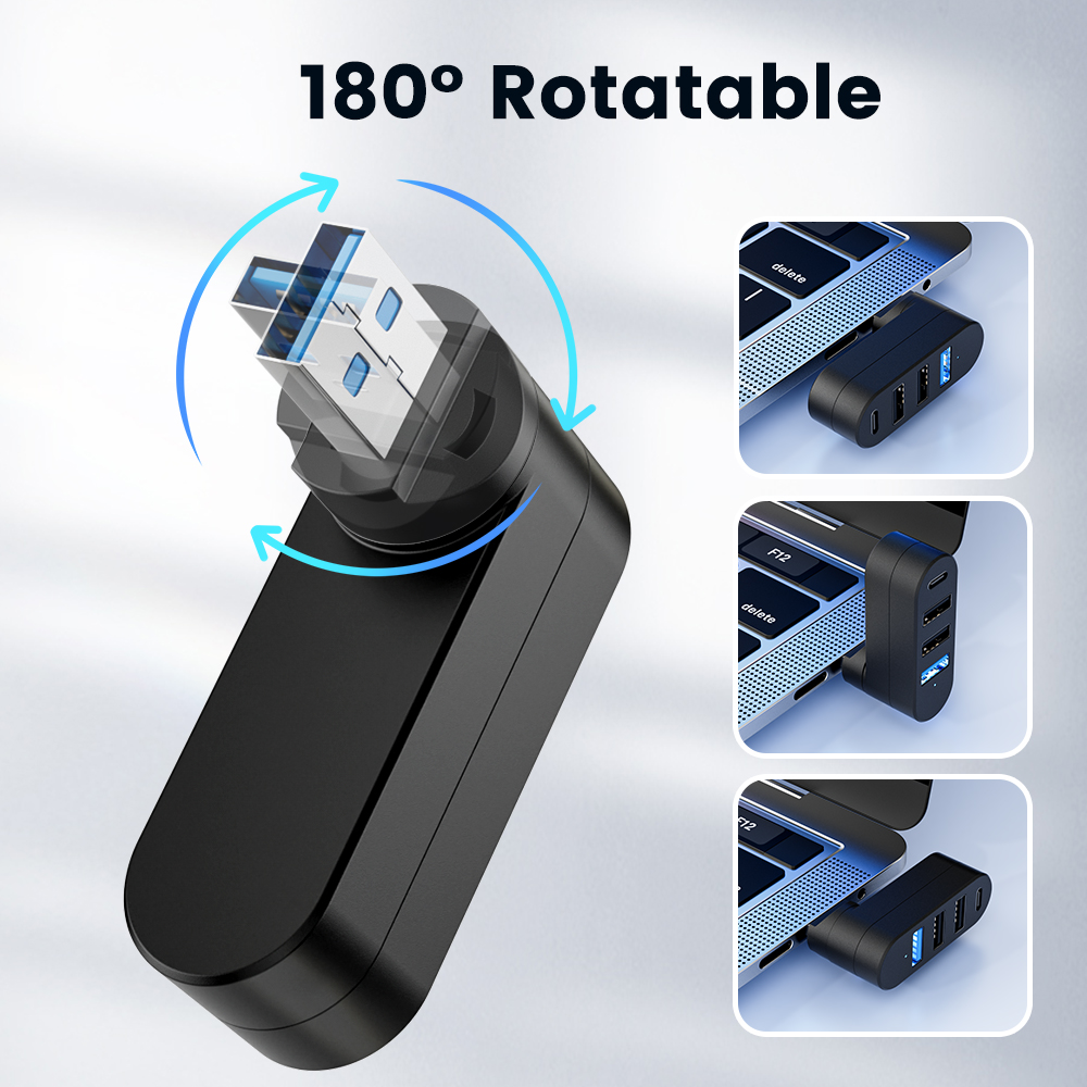 Draaibare USB HUB USB3.0 2.0 T - Usb Hub Gaming recensie en prijs