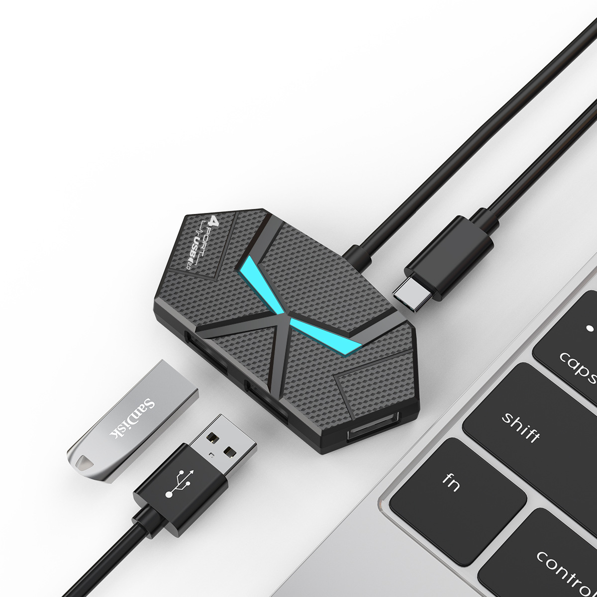 0.6 CM/1.2 M HUB 7-poorts Comp - Usb Hub Gaming recensie en prijs