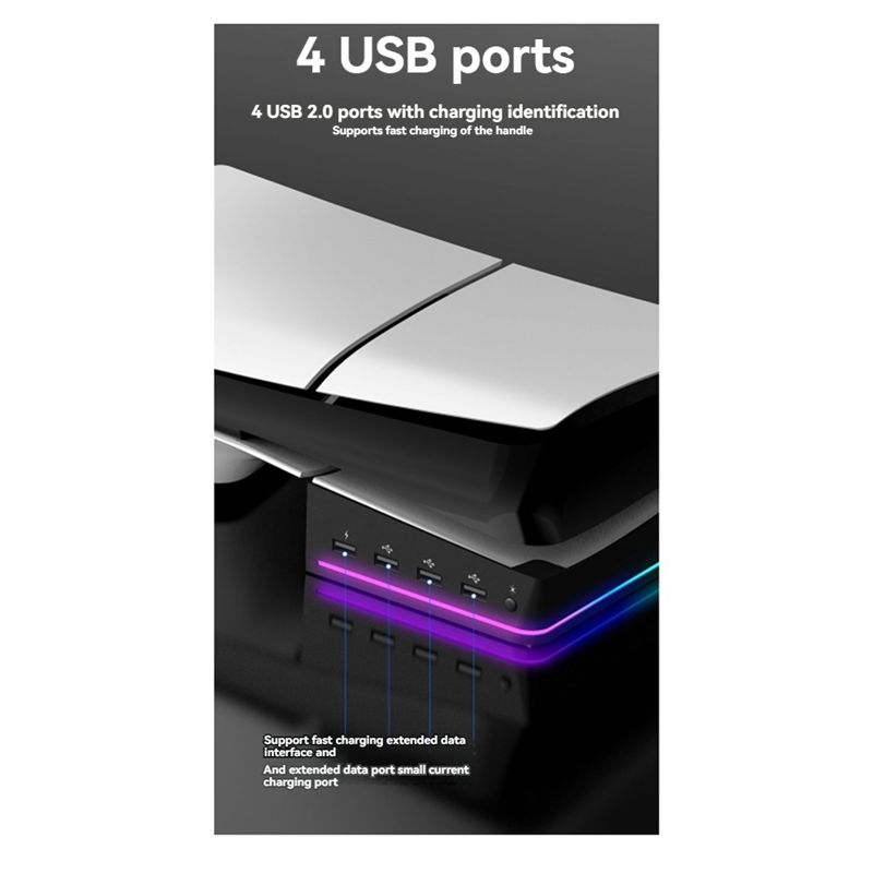 PS5 Slim/Pro standaard met lic - Usb Hub Gaming recensie en prijs