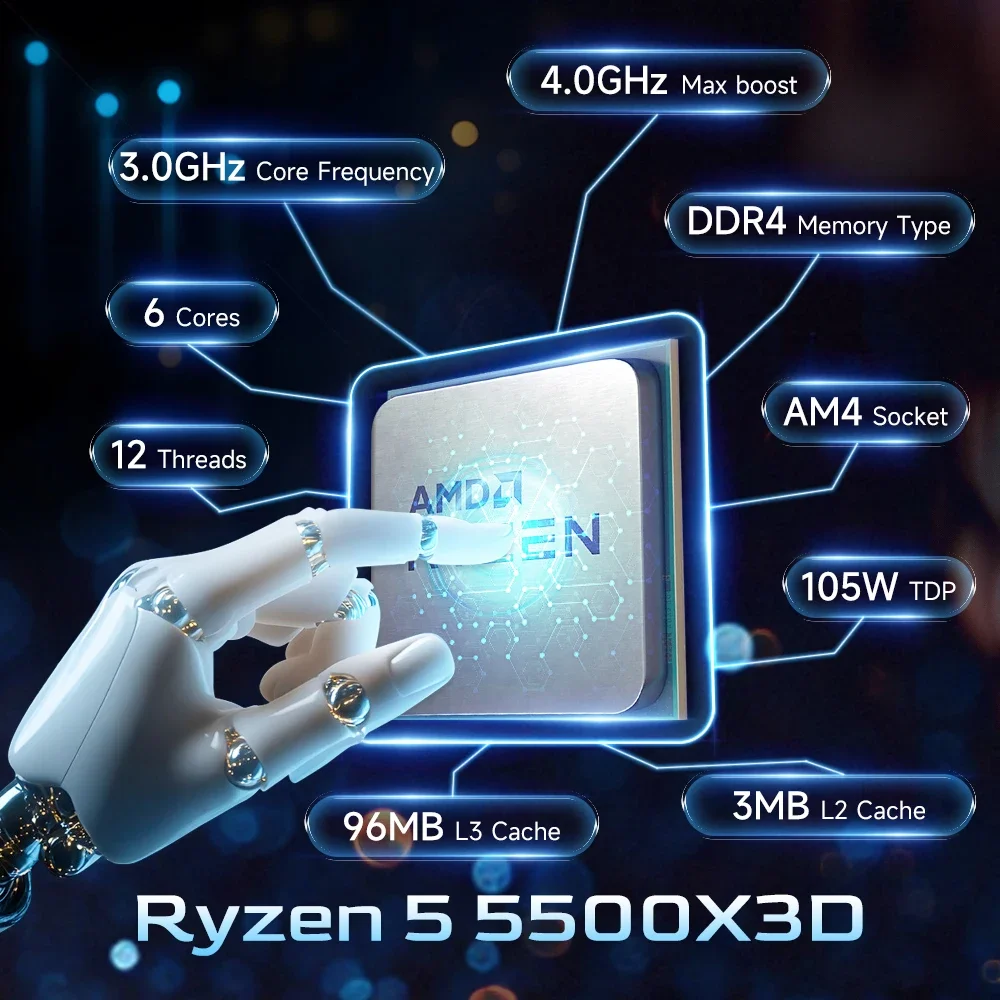 AMD Ryzen 5 5500X3D AM4 7nm Ga - Pc Gaming Amd Ryzen 5 recensie en prijs