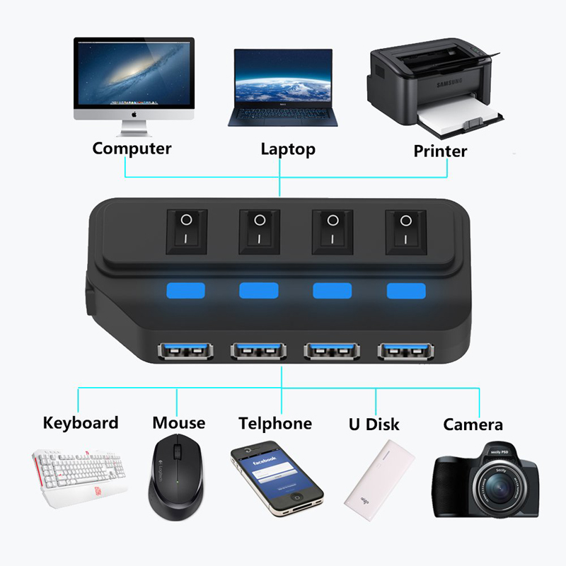 4 Poorten Usb 3.0 Hub 5Gbps Hi - Usb Hub Gaming recensie en prijs