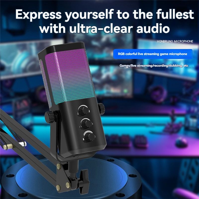 ABZZ-RGB Gaming-microfoon USB- - Pc Gaming Earbuds recensie en prijs